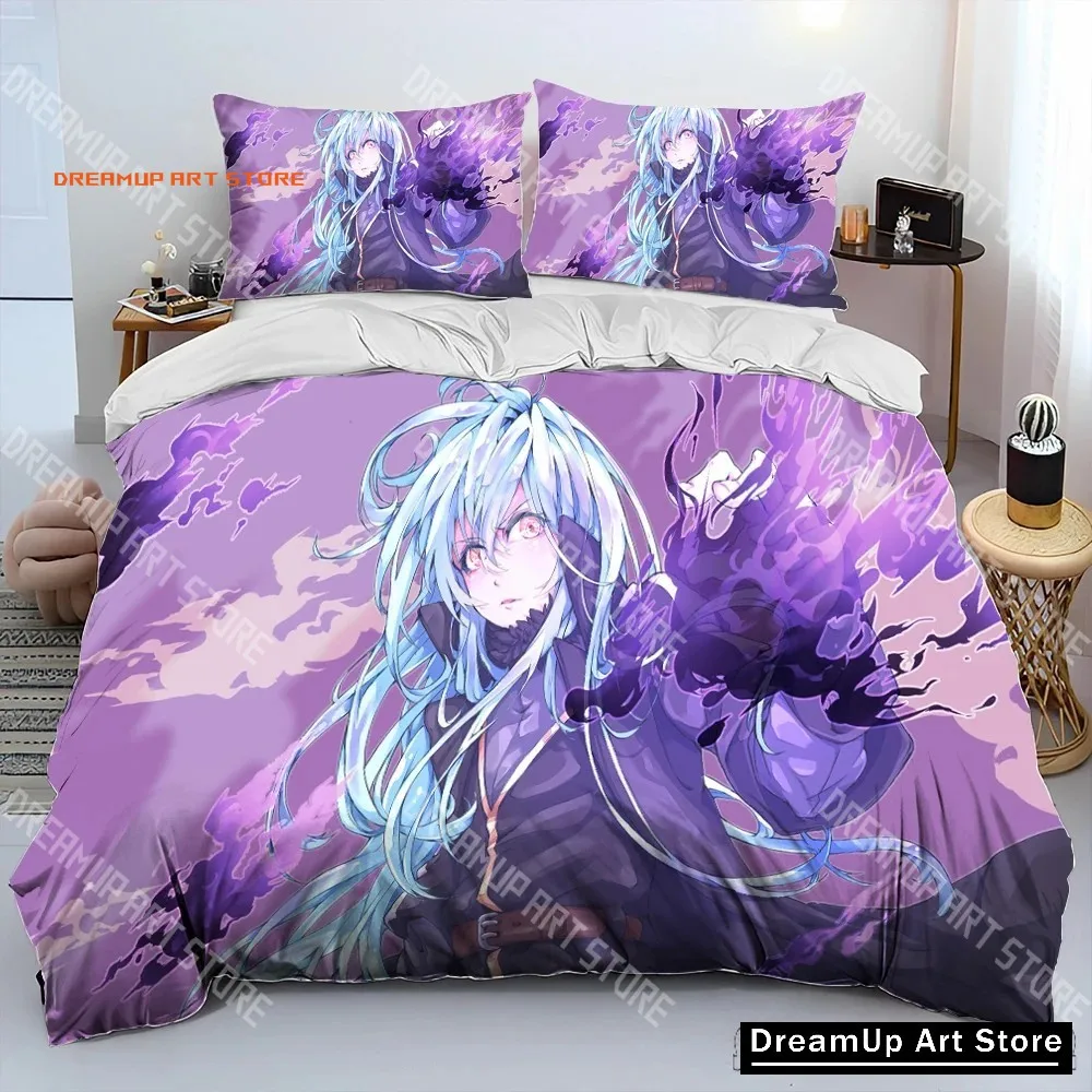 2026 I Got Reincarnated As A Slime Anime Comforter Duvet Cover Set HD Comforter Cover For Kids Bedding Sets Bedclothes Bedroom D