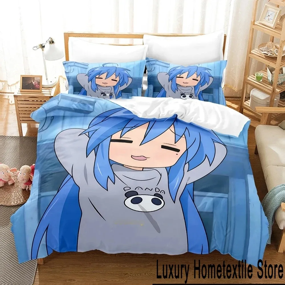 

Anime Konata Izumi Lucky Star Bedding Set Duvet Cover Bed Set Quilt Cover Pillowcase Comforter king Queen Size Boys Adult