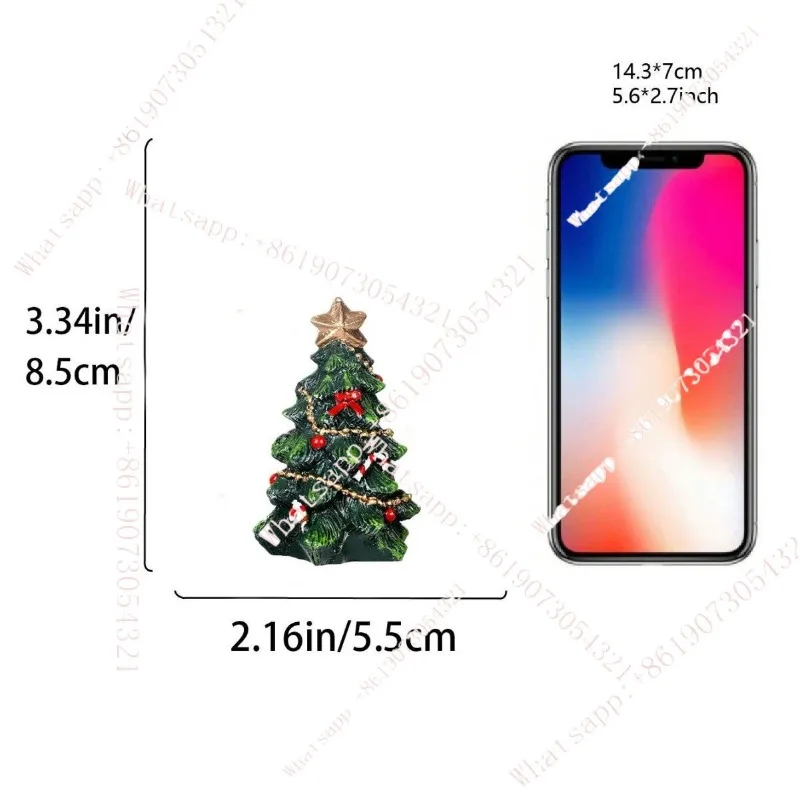 

Новые продукты, рождественские украшения, европейские мини-елочные украшения из смолы, настольные украшения для вечеринок