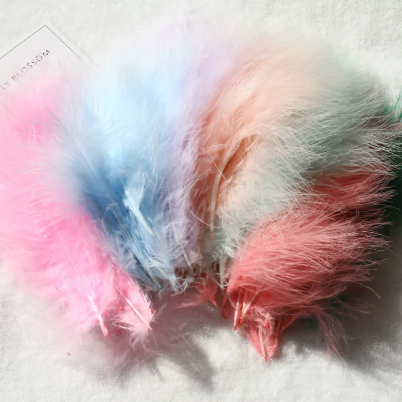 4-6 인치 터키 Marabou 깃털 DIY 공예 웨딩 파티 장식을위한 푹신한 깃털 치킨 깃털 쥬얼리 용품