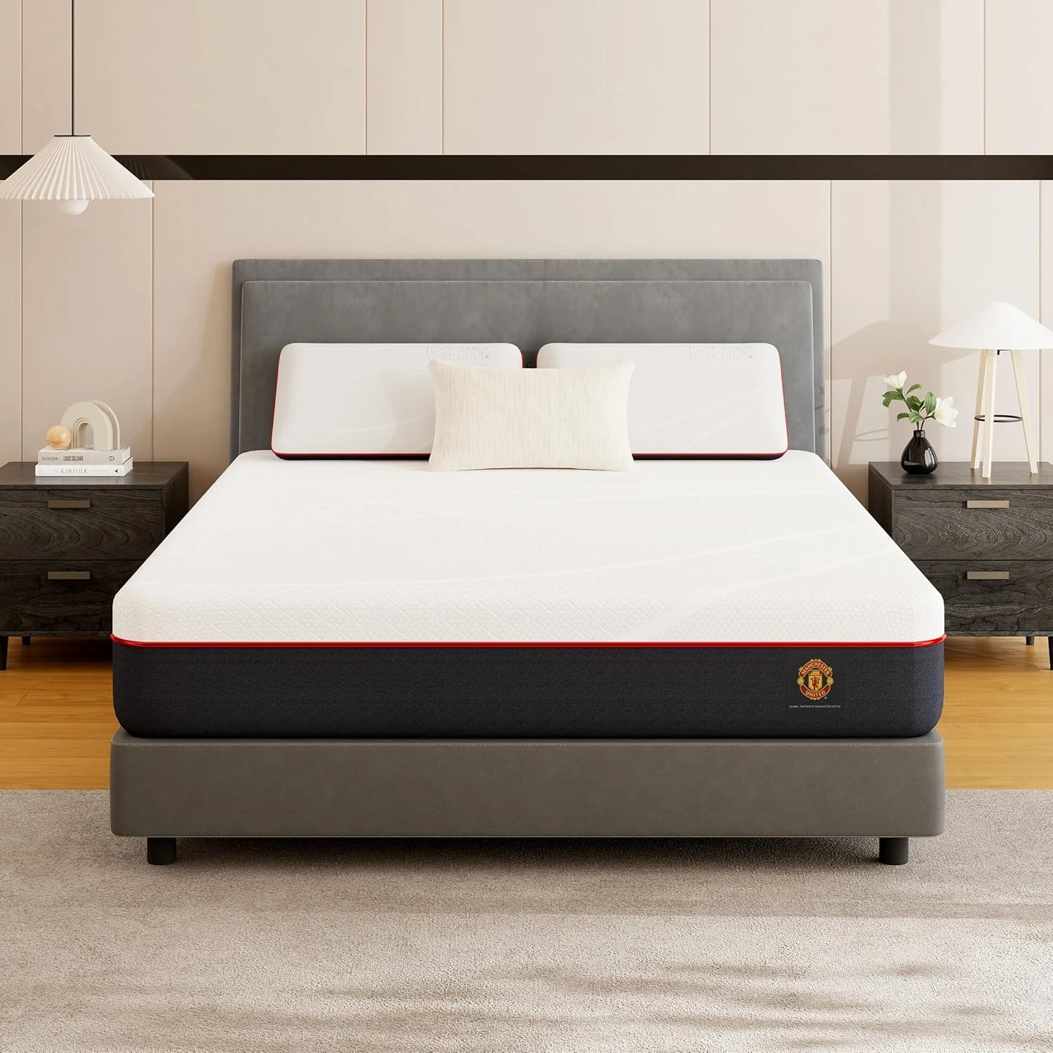 

Full Size Memory Foam Mattress, 10 Inch Medium Support Mattress in A Box, Manchester United, Cool Sleep & Pressure, Customized