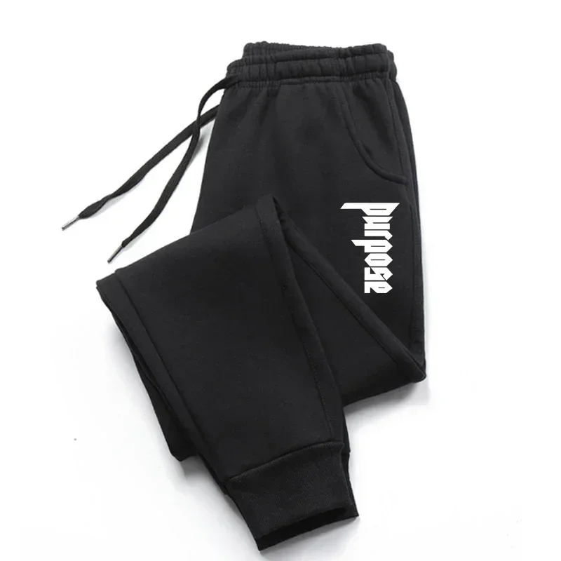 Pantalones con estampado de propósito de cintura elástica para hombre, pantalones para correr, pantalones deportivos suaves para gimnasio, pantalones largos informales para Fitness, pantalones HIP HOP para exteriores