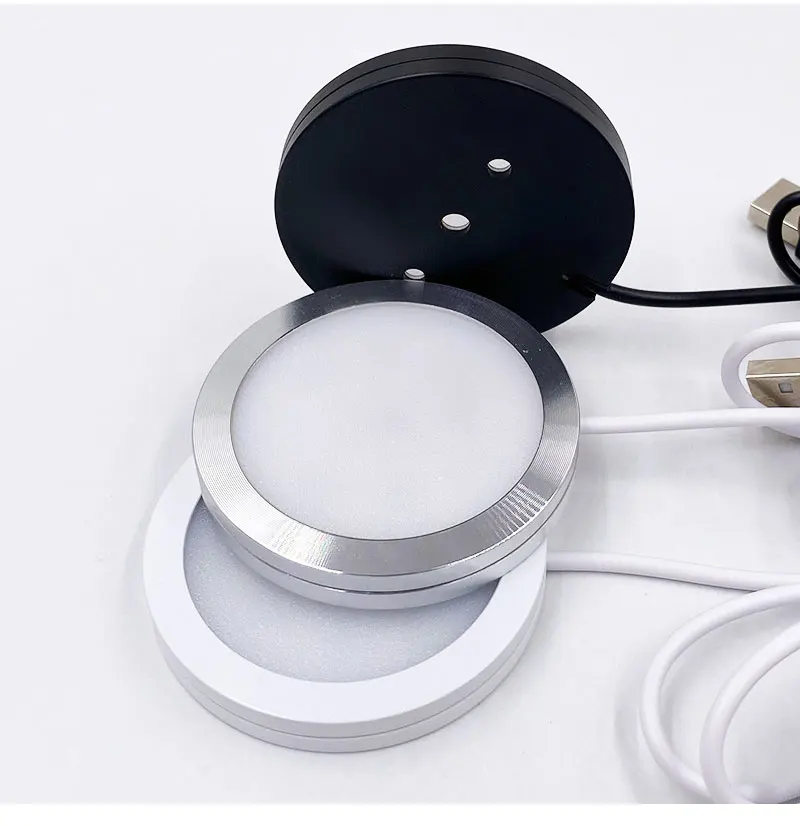 LED Under Cabinet Light USB 5V 6W Mini Spotlight for Jewelry Display Showcase Wardrobe Surfaced Mounted Ceiling lamp downlight