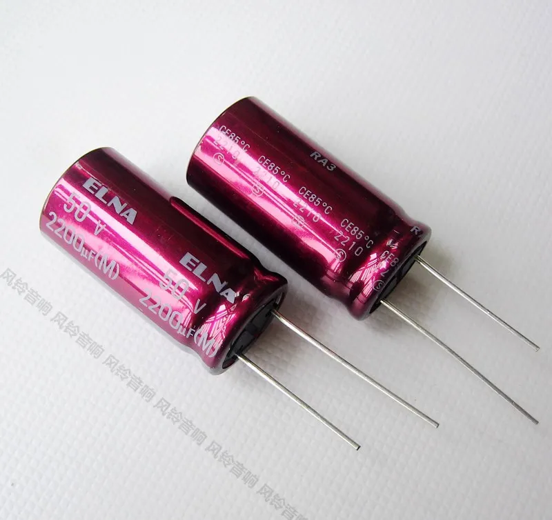 Original new 2200UF 50V Japan ELNA Audio Capacitor 50V2200UF 16*31.5 RA3 Purple Robe