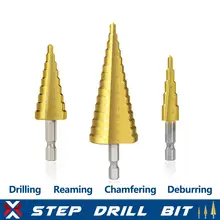 Step Drill Bits 3-32mm Titanium Coated #6