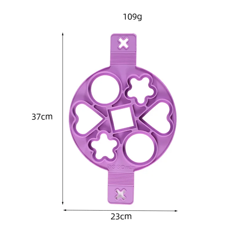 Silicone Pancake Maker Multiple Shapes 7 Holes Nonstick Baking Mold Ring Fried Egg Molds for Family Cooking Kitchenware Gadgets