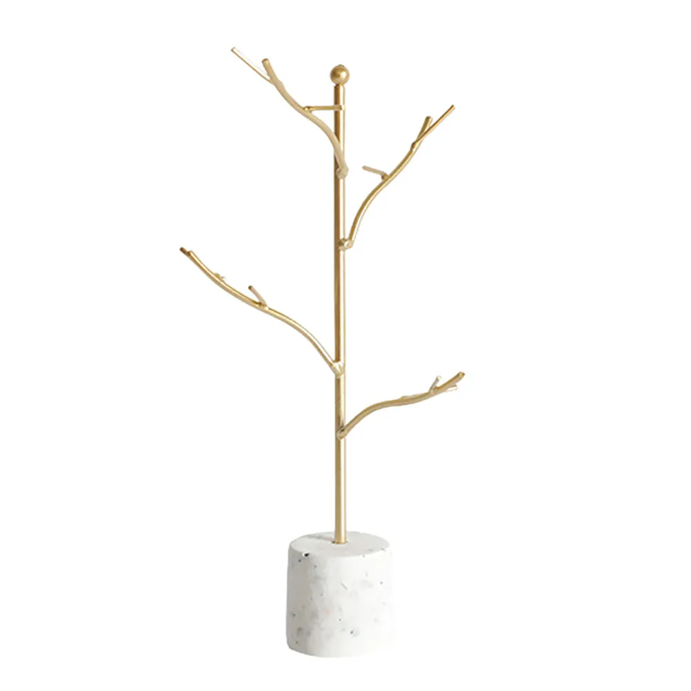 

1Pcs Exquisite Tree Style Jewelry Display Rack Premium Alloy Resin Material Hanging Organizer for Jewelry Storage Home Decor
