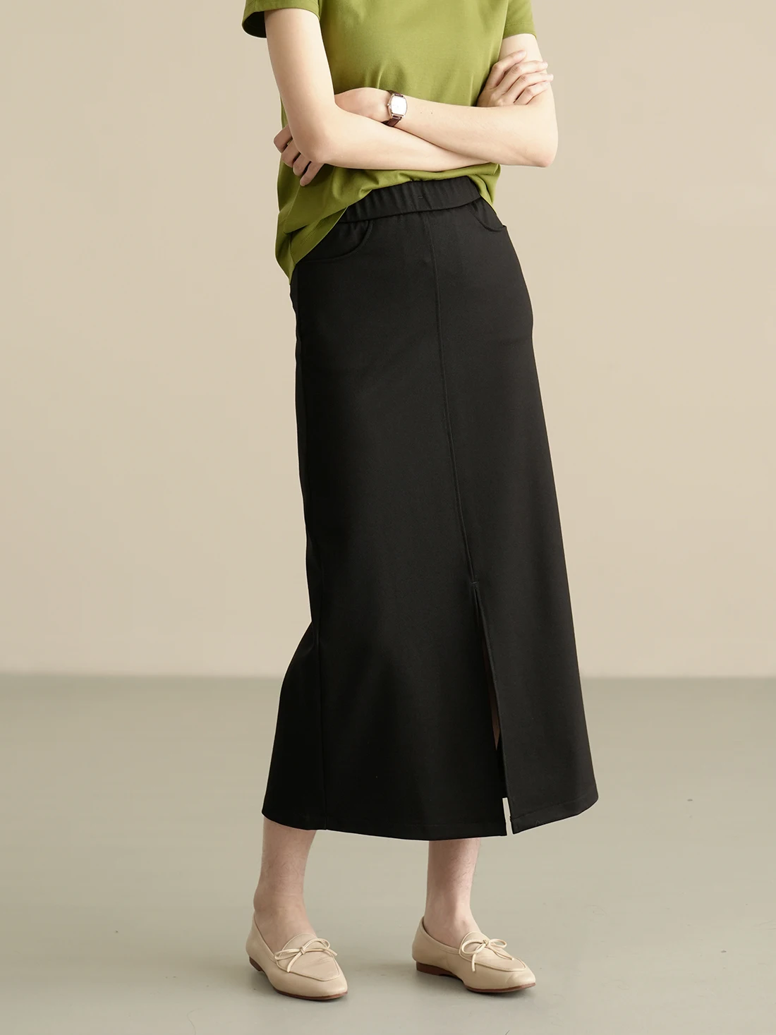 

OL Sle Commute A-Line Skirt Women's Mid-Length Slimming Spring Summer New Arrival Faionable Office Wear Skirt