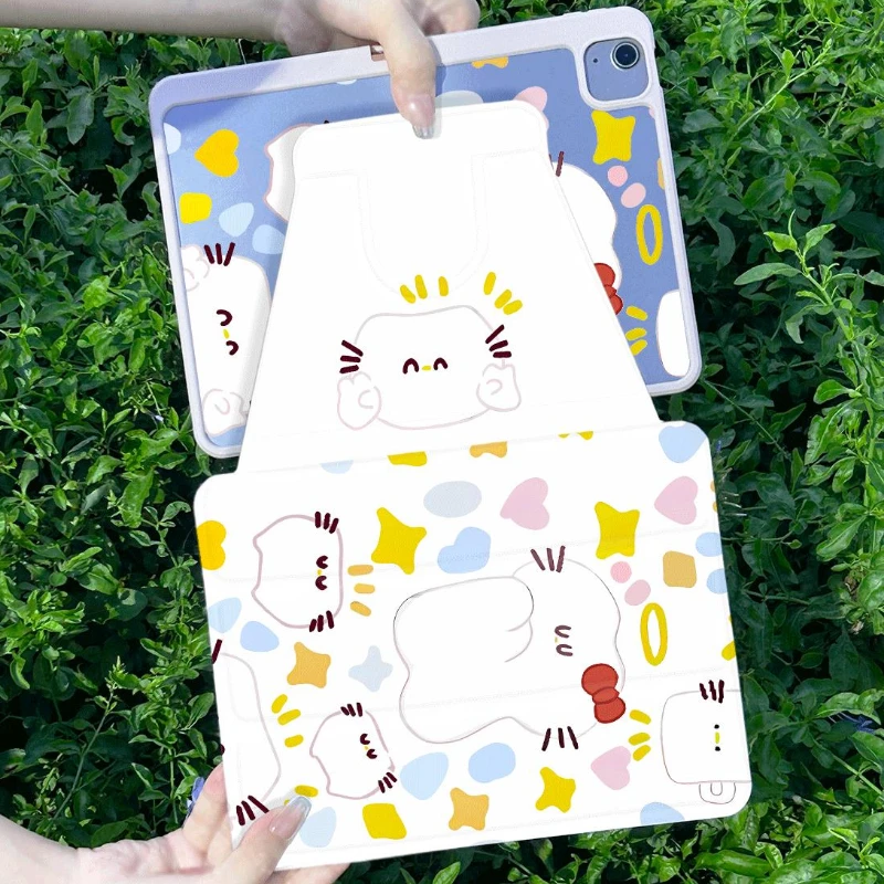 

Чехол для планшета Angel Cat для iPad 10-го поколения iPad Air 5 2022 Air 4, чехол для iPad 2017 2018, 9,7 дюйма Pro 11 2020, тройной Funda