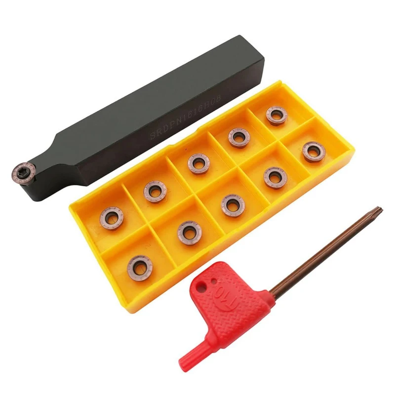 1Set SRDPN1616H08+11 Pcs RPMT08T2 MOE Cemented Carbide Milling Cutter Insert