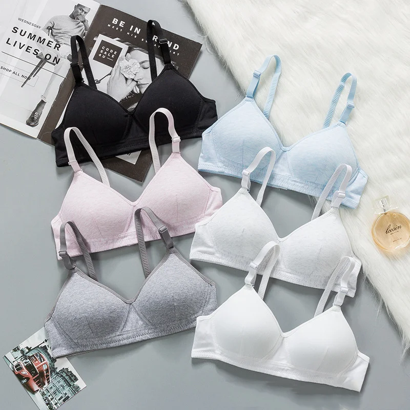 Summer Girl Underwear Cotton Girl Teen Bra Training Bra Girl Comfortable Breathable Bra Teenage Girls Clothing 14 16 18 Years