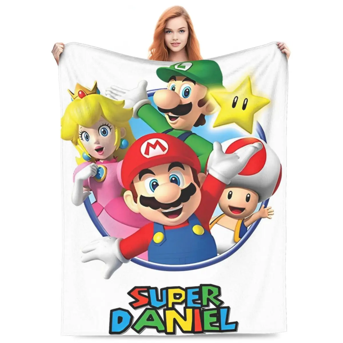 

Cartoon M-marioes Blanket Warm Soft Street Trend Plush Throw Blanket For Home Decor Camping Flannel Bedspread Bed Cover