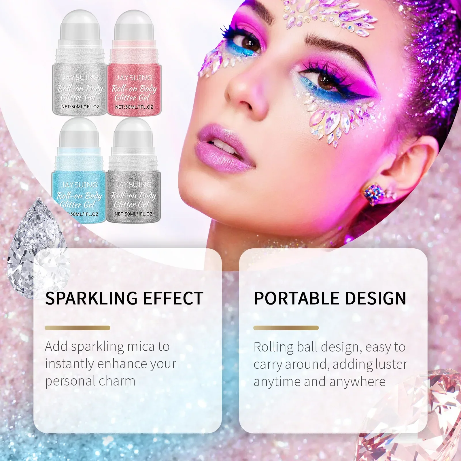 Flash Bead Series Long-lasting Shiny Natural Three-dimensional Body Collarbone Highlight Shiny Bead Body Glitter Festival Makeup