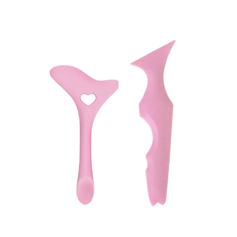 2Pcs Set Multifunctional Silicone Eye Makeup Tool Wholesale Beauty Ruler Eyeshadow Highlight Lipstick Eyeliner Aid Set