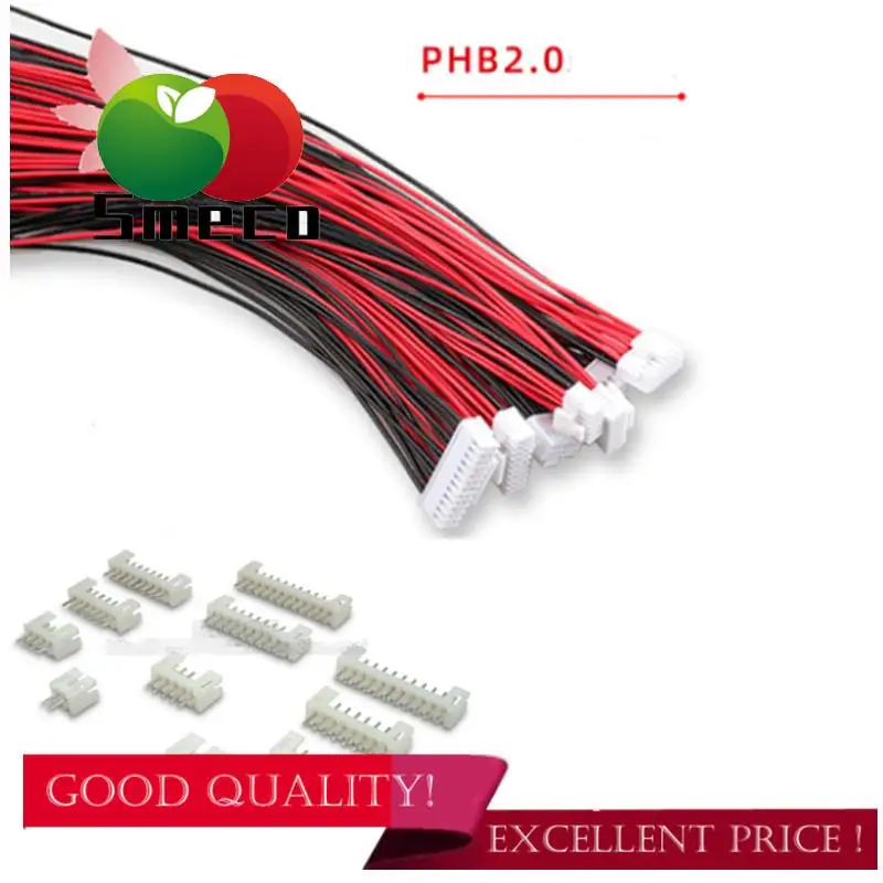 10Sets Micro Mini JST 2.0 PH Connector Male Female Plug Wires Cables Socket 10CM 20CM 26AWG 2/3/4/5/6/7/8/9/10/11/12 Pin