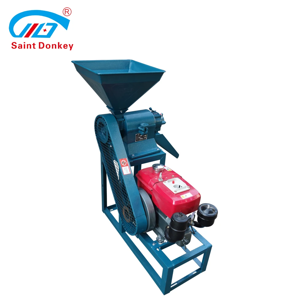 Rice Mill Machine Grain Cereal Maize Sheller with diesel Engine