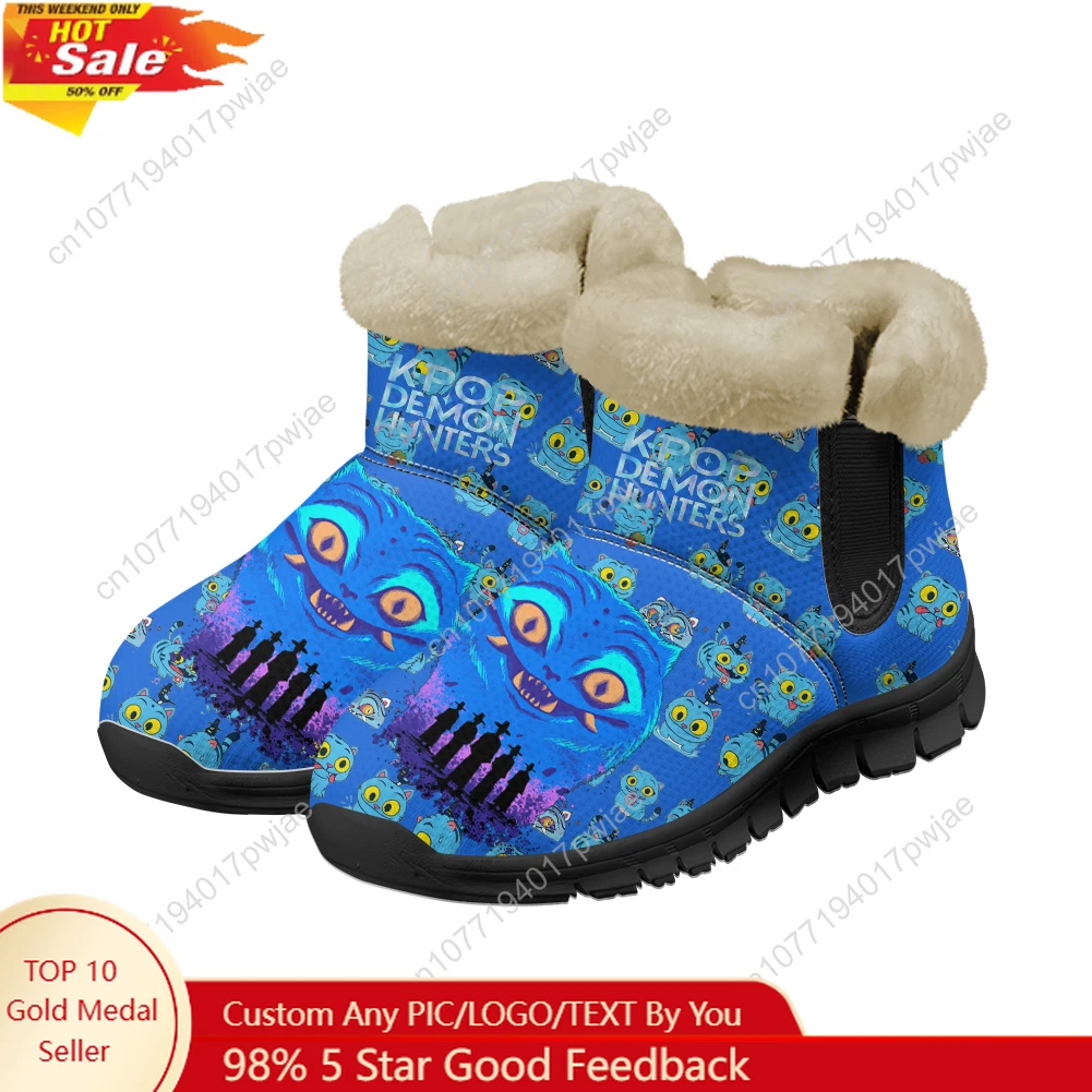 

KPop Demon Hunters Derpy Tiger Snow Boots Mens Womens Shoes Keep Warm Plush Casual Outdoor Sports Shoes Custom Sports boots