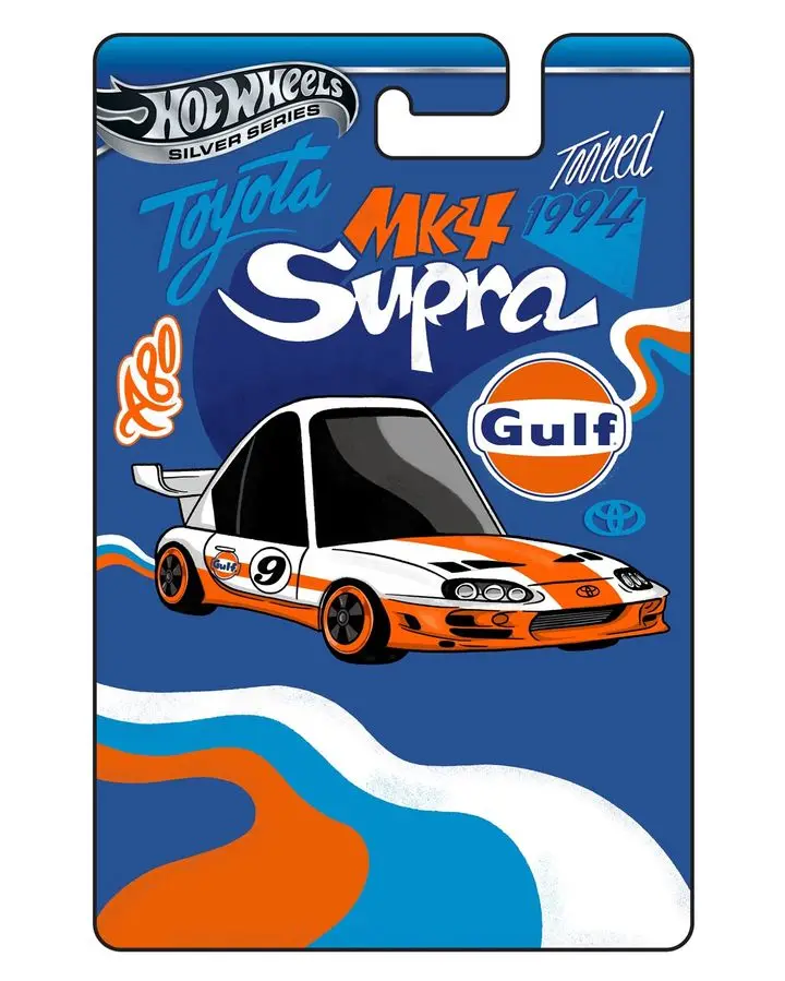 Mattel Hot Wheels Silver Series 2025 Themed Automotive Mix 2 GDG44 L Gulf Tooned 1/64 Diecast Model Cars Toys Boys Gift