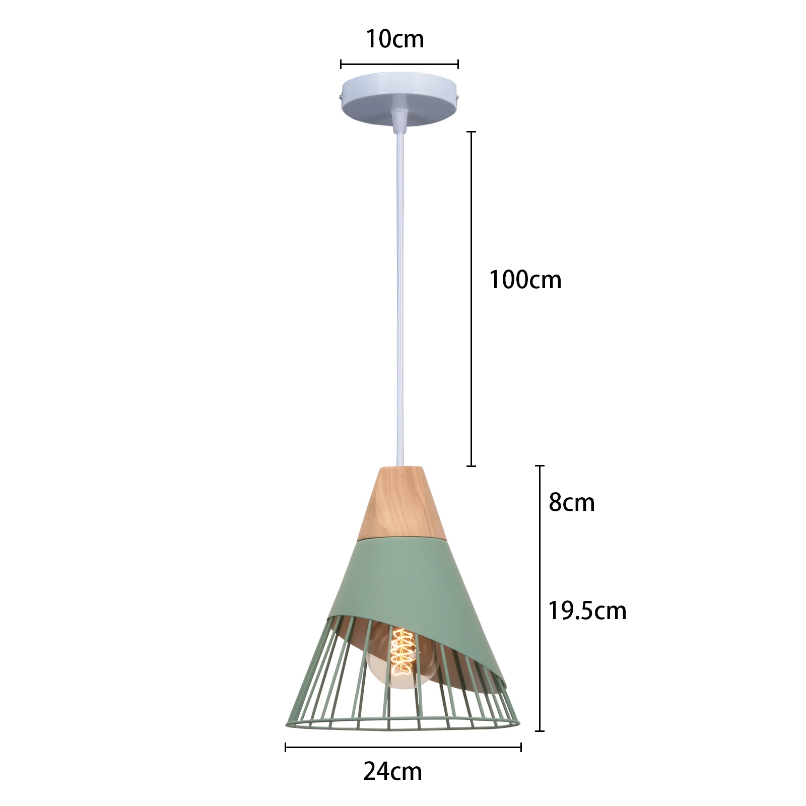 Groen Hout Hanglampen Nordic Modern Hanglamp Schaduw Keuken Woonkamer Indoor Verlichtingsarmaturen Led Loft Lampara Techo