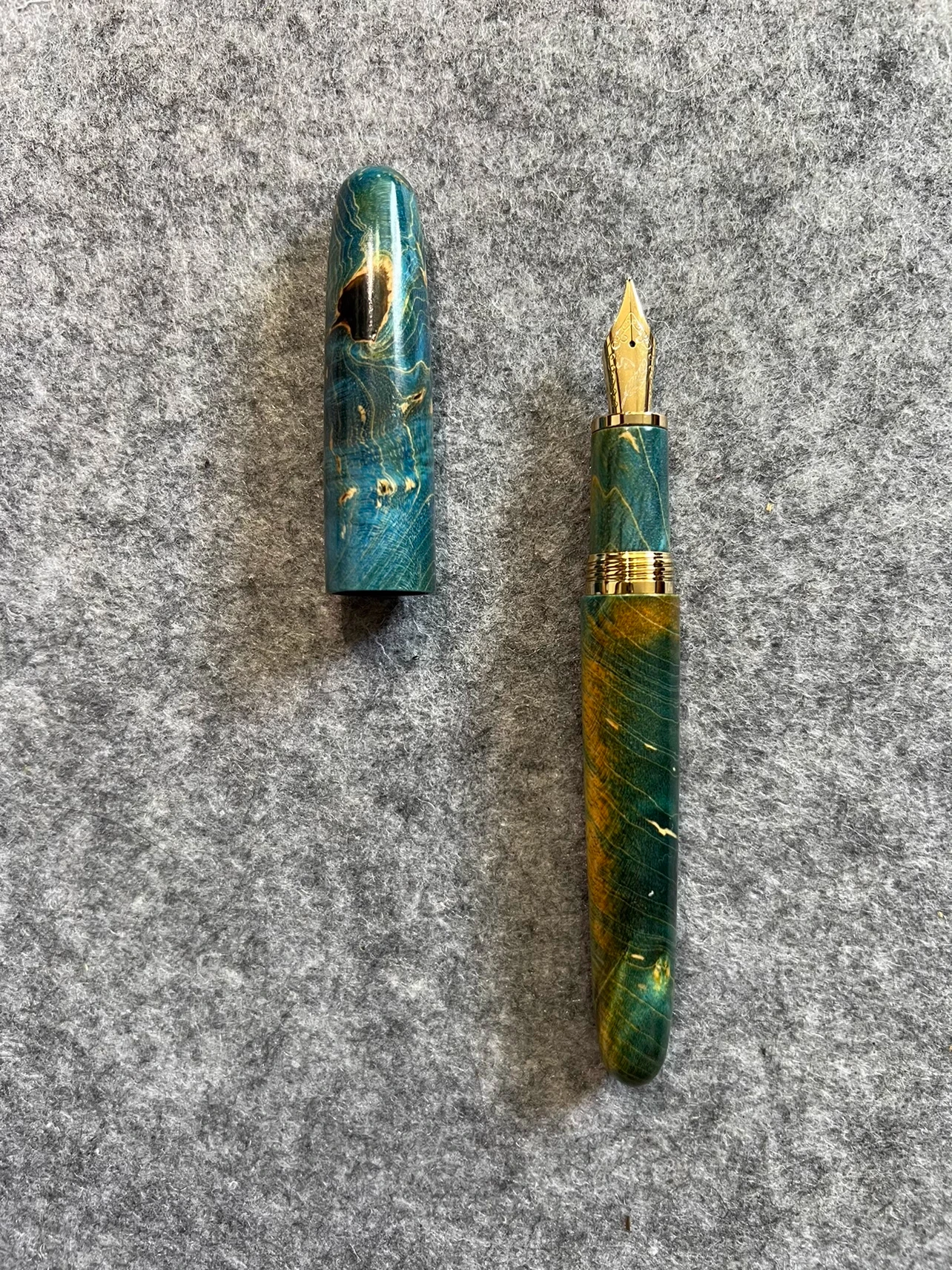 Jinhao 9056 Pattern Stabilized Wood Fountain Pen Long Knife Nib Writing ink Pen School Office Supplies Students Gifts Writing