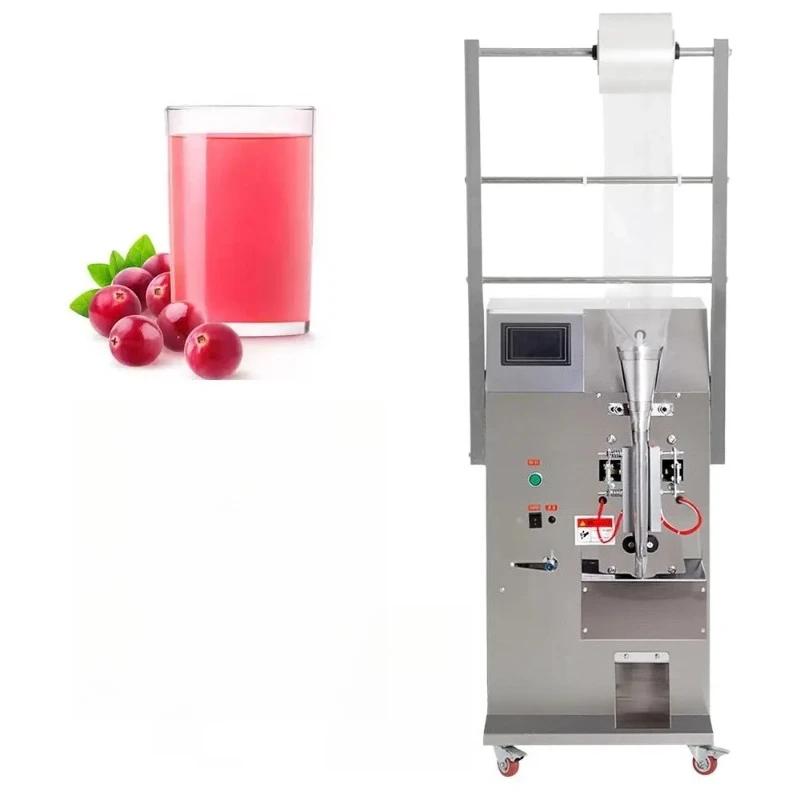 

Automatic small liquid filling and sealing juice milk pure water vinegar edible oil small bag packaging machine