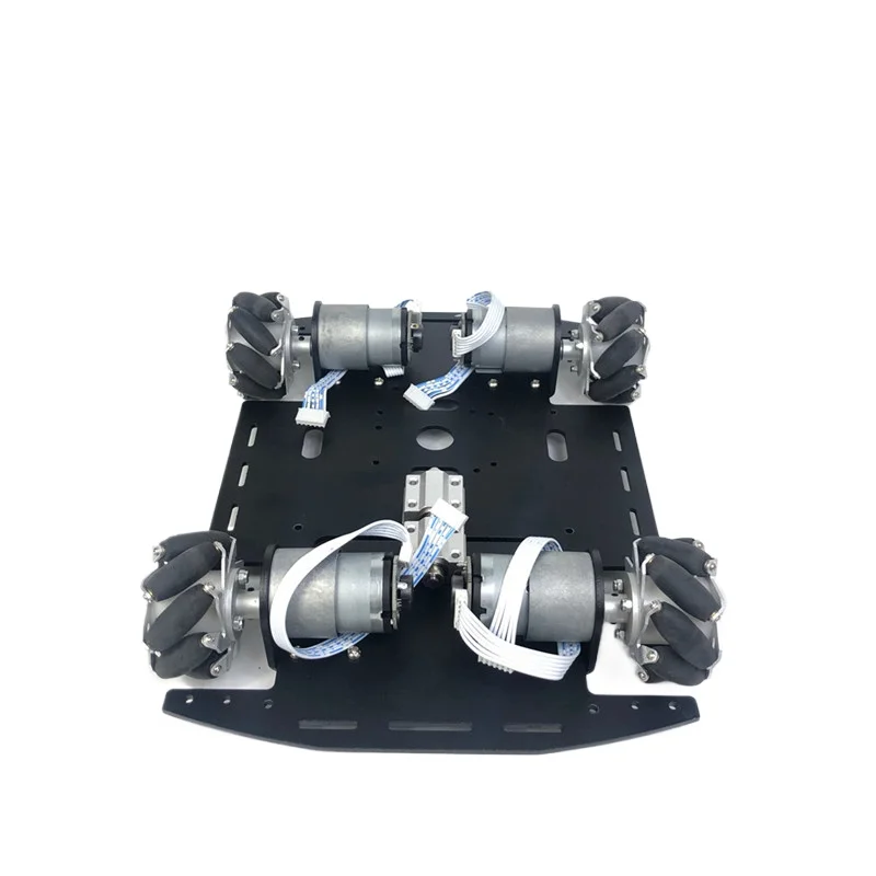 Single-layer car, omnidirectional wheel mobile smart car metal chassis, robot competition car