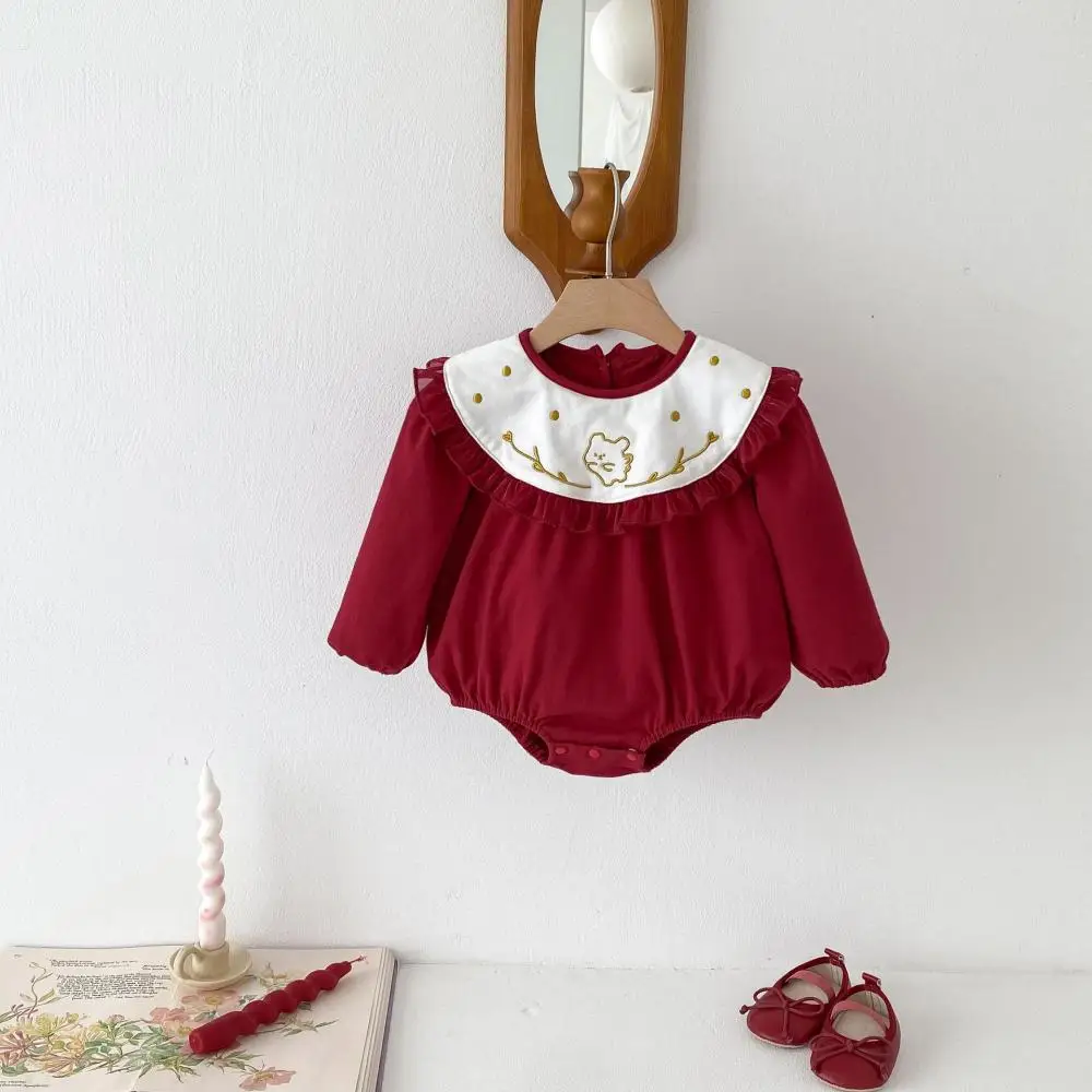 

2024 Cute Baby Kids Romper Autumn Birthday Party Newborn Girls Jumpsuit High Quality Comfortable Toddler Clothing for Girl