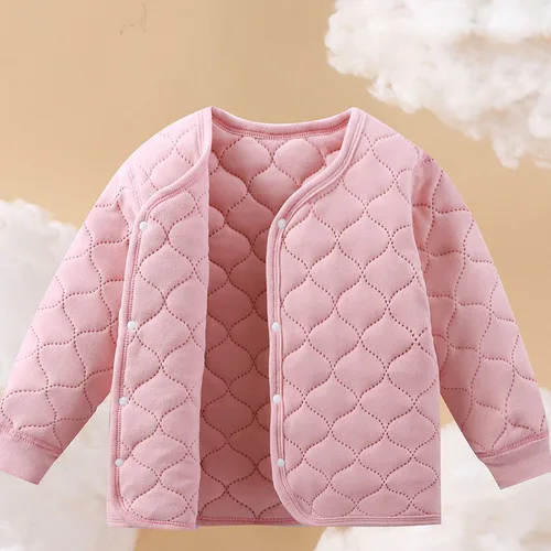 여아용 코튼 패딩 코트, 단색 두꺼운 아가일, 어린이 소녀 오버코트, Normcore 따뜻한 유아 소녀 이너 재킷, 1-12 세 가을 겨울 