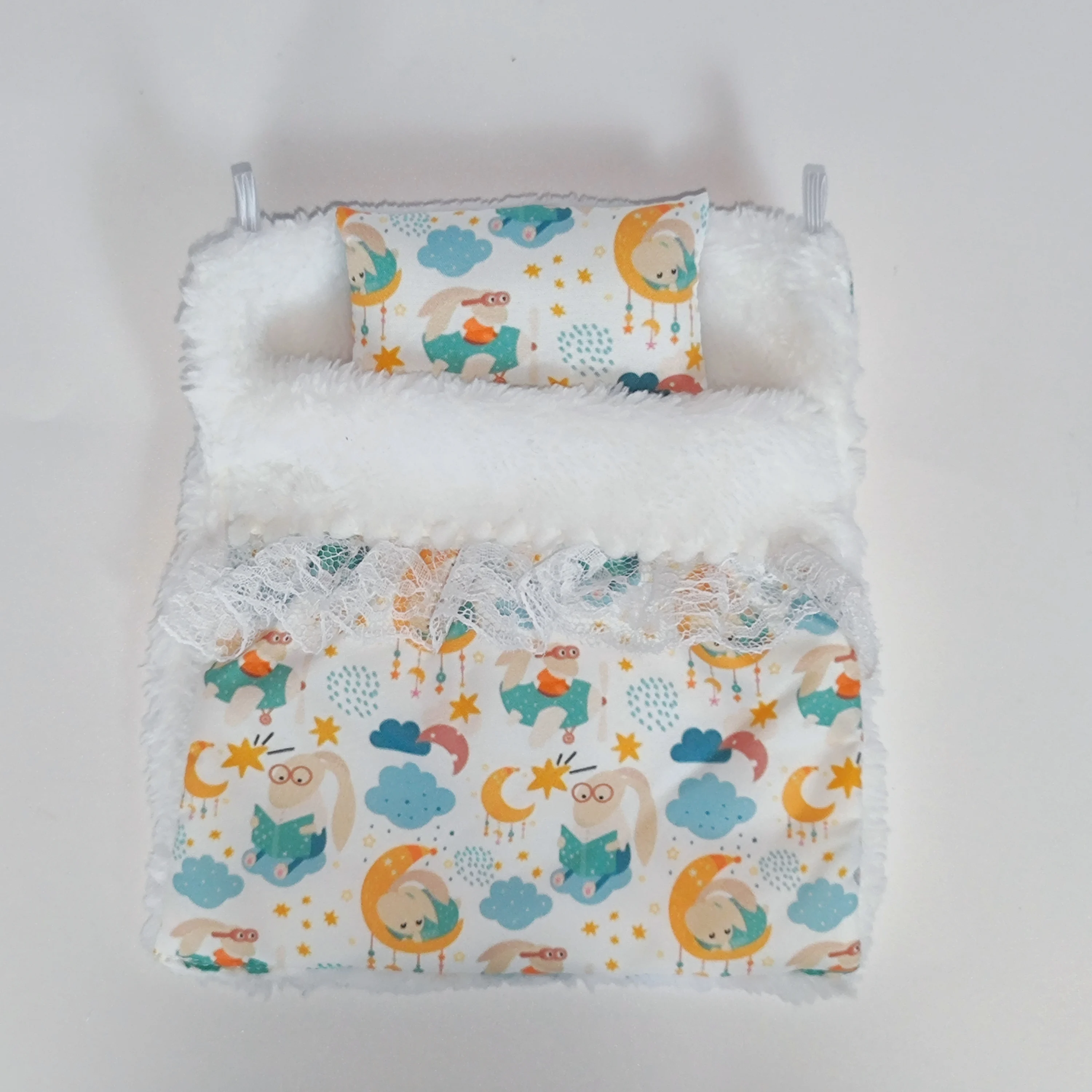 

For 15-17cm Clothes for Labubu Quilt and Pajama Set Three-piece Set Cosy Baby Bed Home Warmth Toy Girl Gift