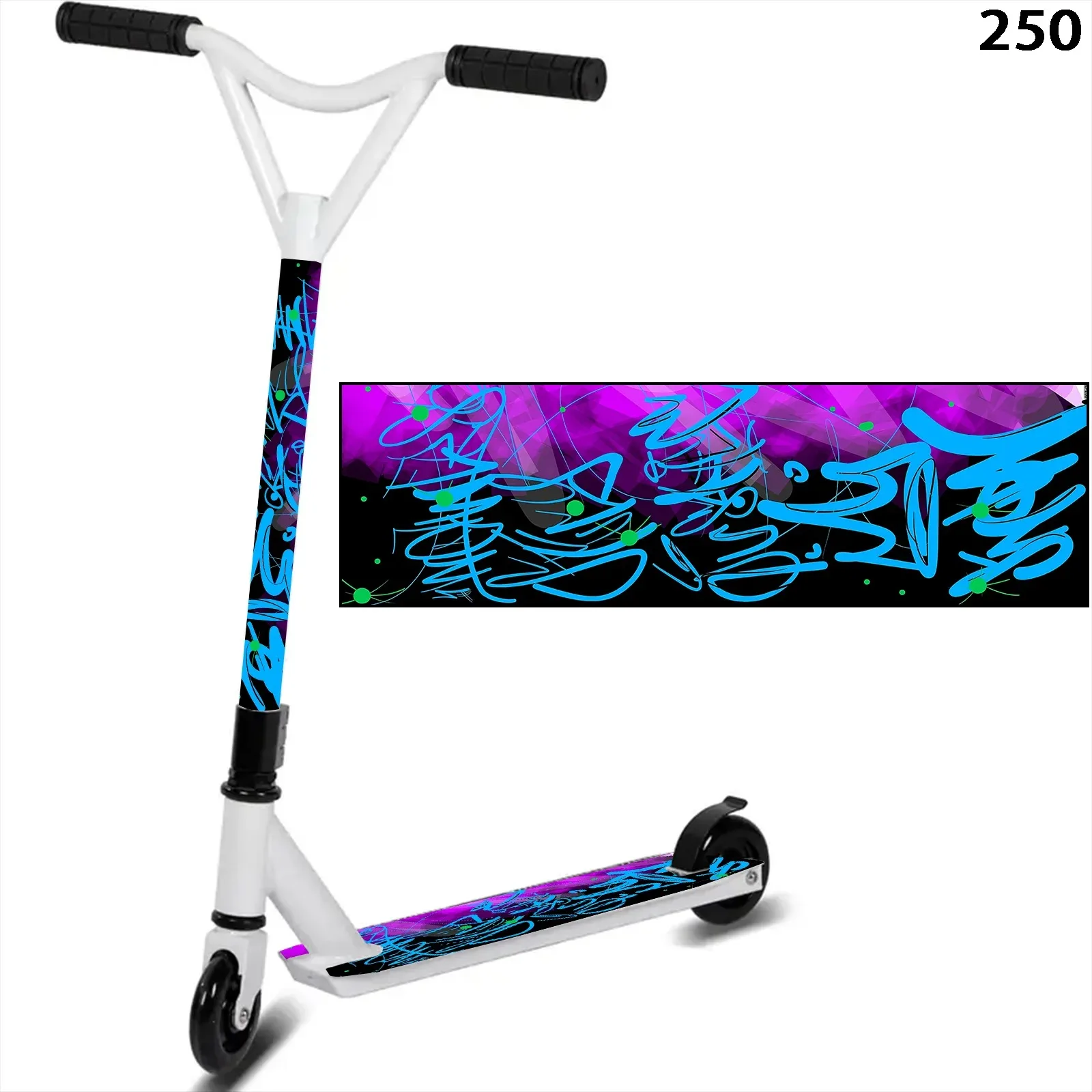 1 Wild Shades Graffiti Fiesta Pattern Scooter Sticker, Decorative Sticker - Cool DIY for Electric Scooters, Portable
