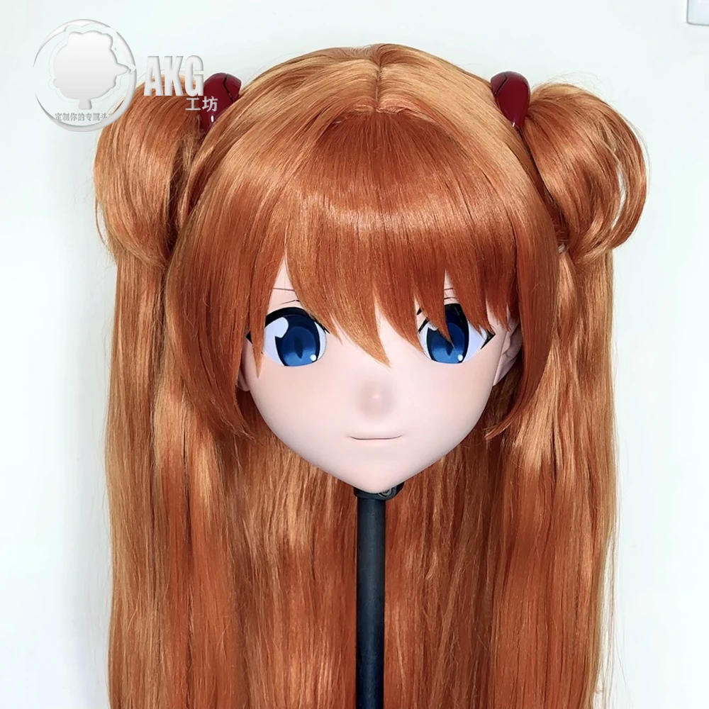 (AL252) Customize Character Crossdress Female/Girl Resin Half/Full Head With Lock Cosplay Japanese Anime Game Role Kigurumi Mask