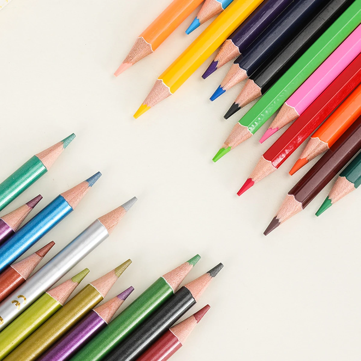 5packs(60pcs) Colored Pencil Oil/ Water/ Metallic/ Neon Colored Premium Drawing Pencils Set For Artist Wholesale