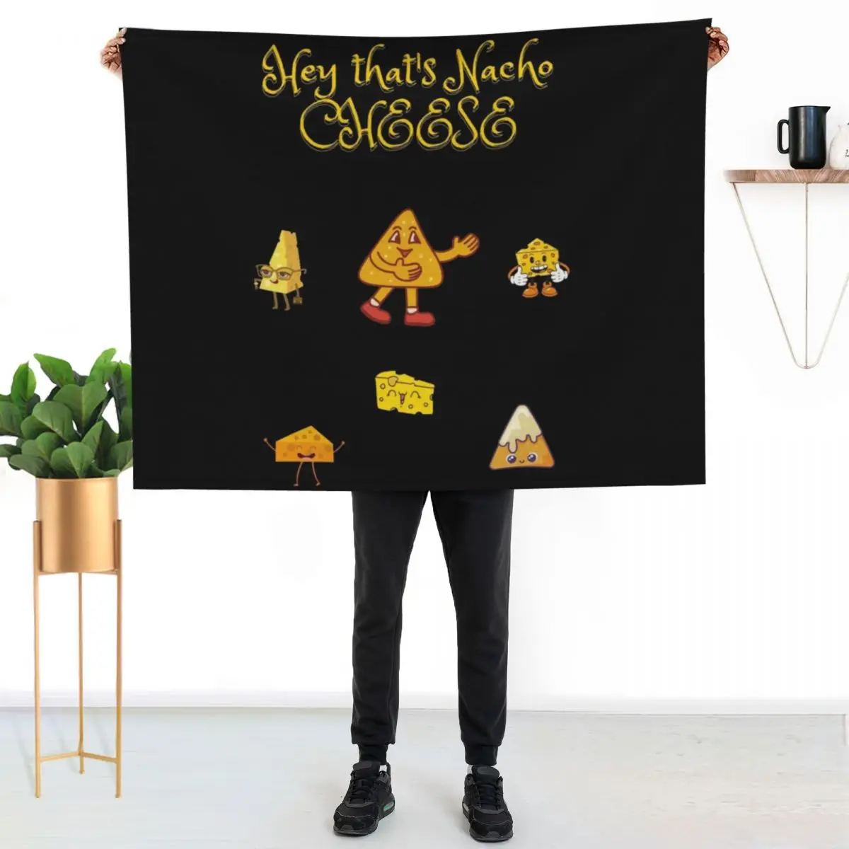 Hey that's Nacho cheese pun Throw Blanket Stuffeds Sofa Throw wednesday Sofa Quilt Luxury Designer Kid'S Blankets