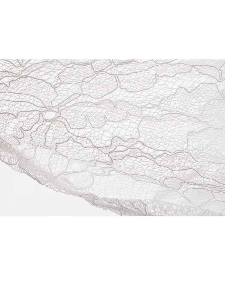 HH femmes mode doux polyvalent cloche manches punkisme dentelle épissage chemise haute femme élégante haute rue à manches longues chemise Mujer