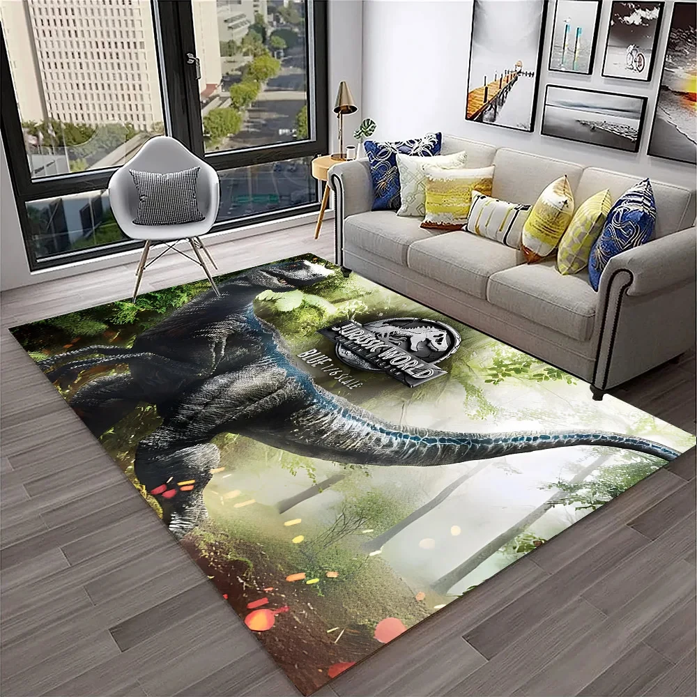 

Jurassic Park Dinosaur Cartoon Child Carpet Rug for Home Living Room Bedroom Sofa Doormat Decor Play Area Rug Non-slip Floor Mat