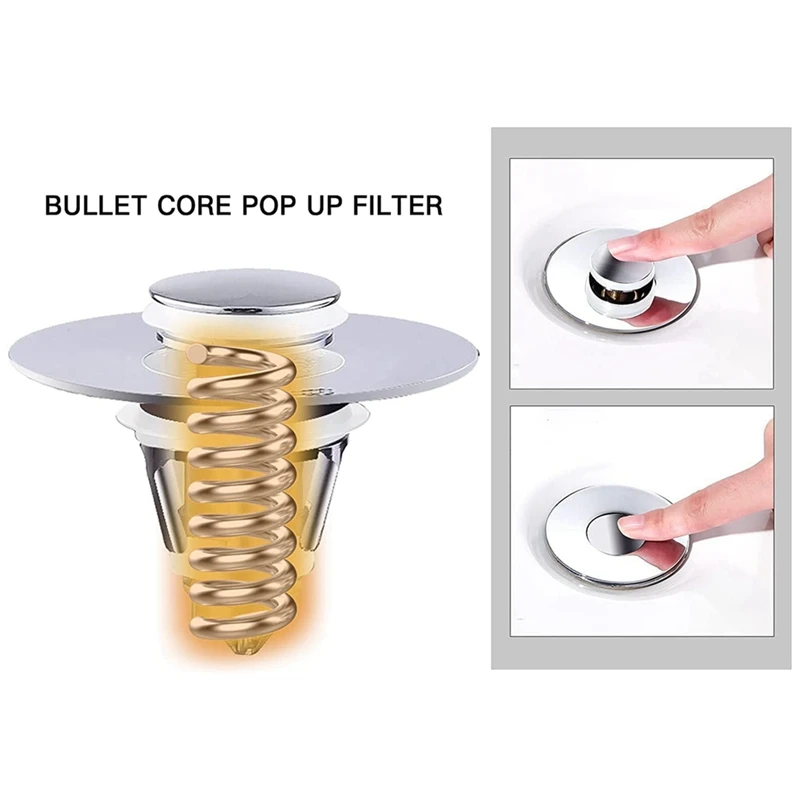 Cubierta de fregadero de acero inoxidable para bañera, cubierta Universal resistente al olor, junta de silicona