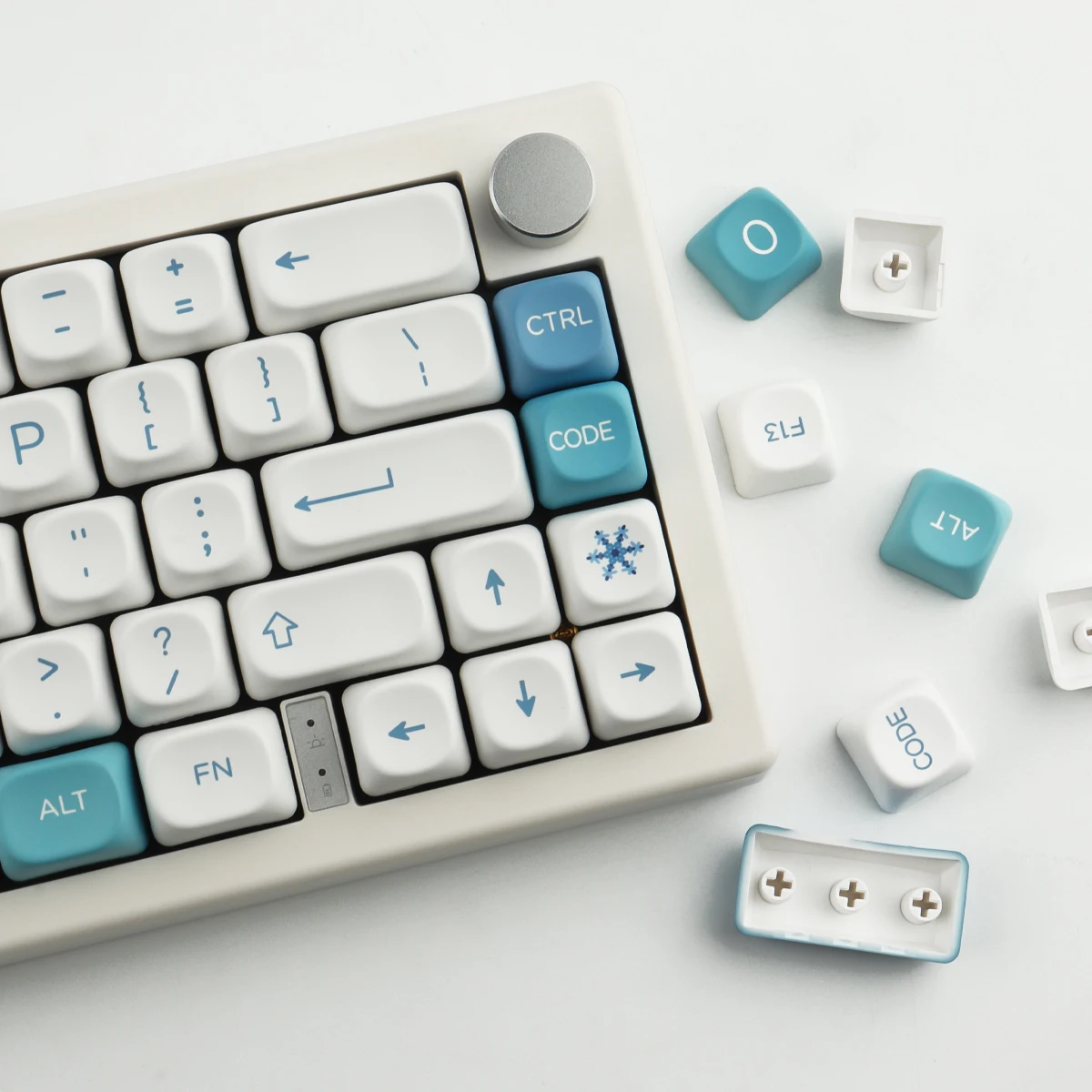 133 Keys Snow Monster Gradient Keycaps Dye Sublimation MOA Profile PBT Keycaps For MX Switches Mechanical Keyboard