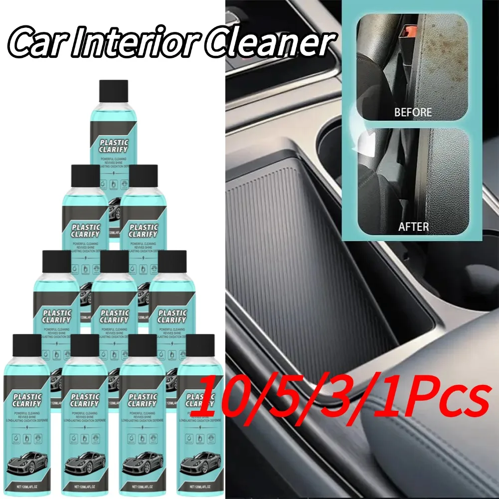 

10/5/3/1 шт., 120 мл, очиститель салона автомобиля, универсальное средство для удаления пятен на приборной панели автомобиля, усиление блеска, очиститель для детализации автомобиля