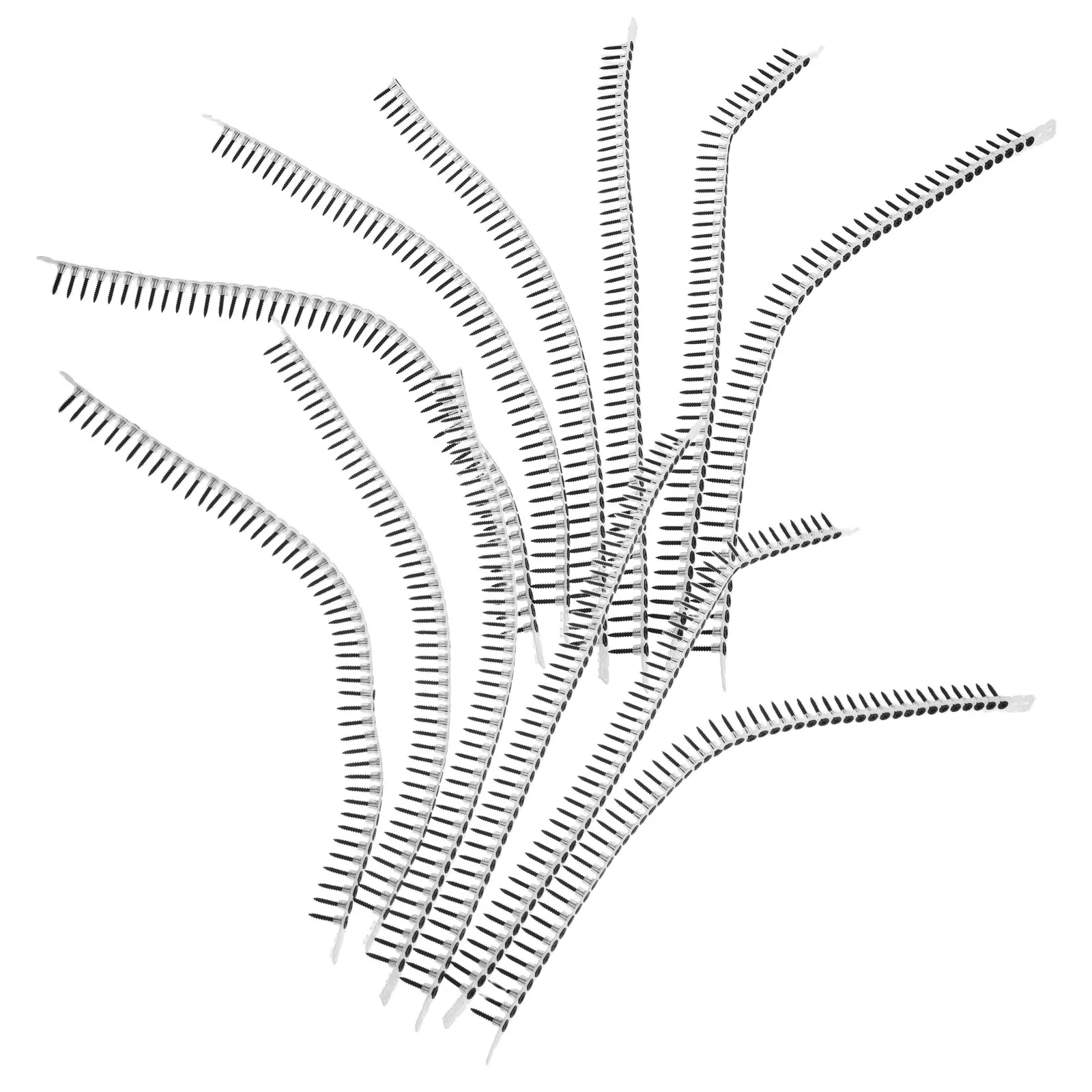 1000Pcs Heavy Duty Drywall Screws Plastic Collated Strips Quick Install Screws for Woodworking Renovation Picture Frame Hanging