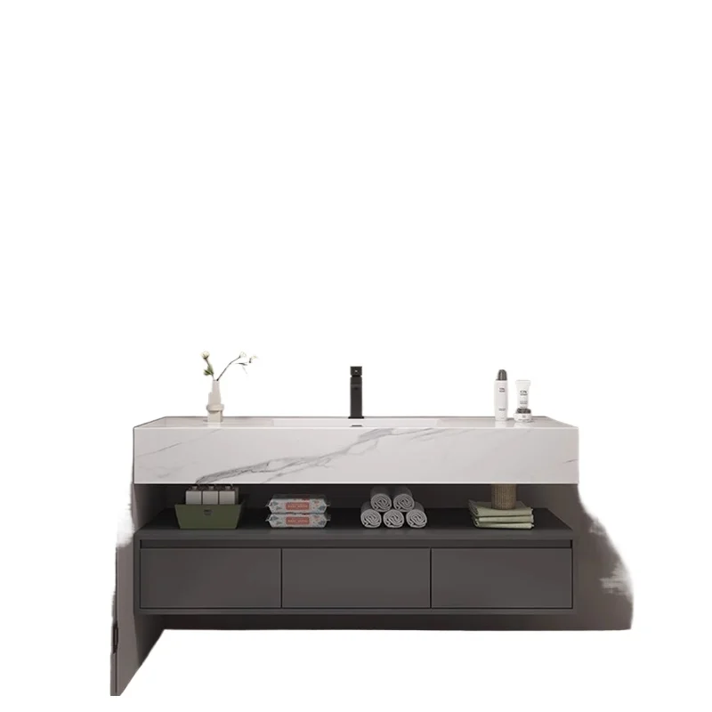 

Modern Simple Bathroom Cabinets Luxury Washbasin Solid Wood Vintage Bathroom Cabinets Storage Mobile Lavatrice Home Furniture