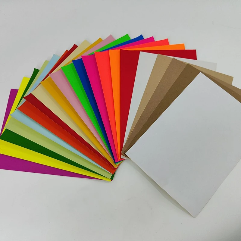 50 Pieces A4 Self-Adhesive Copy Paper Sticker White Pink Green Blue Red Inkjet laser Printer Paper Office Paper Practice Paper