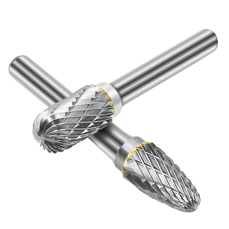 Mini Drill Diamond Burs Material Accessories Rotary File Metal Milling Cutter Tool 8pcs Tungsten Steel Grinding Head 6mm Carbide