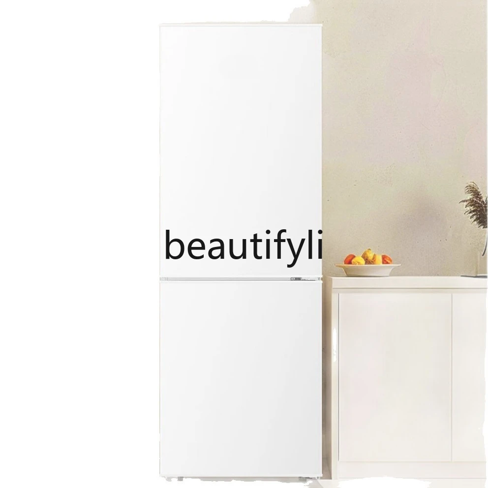 Double Door Refrigerated Freezer Household Small Rental Room Dormitory White Two Door Energy Saving