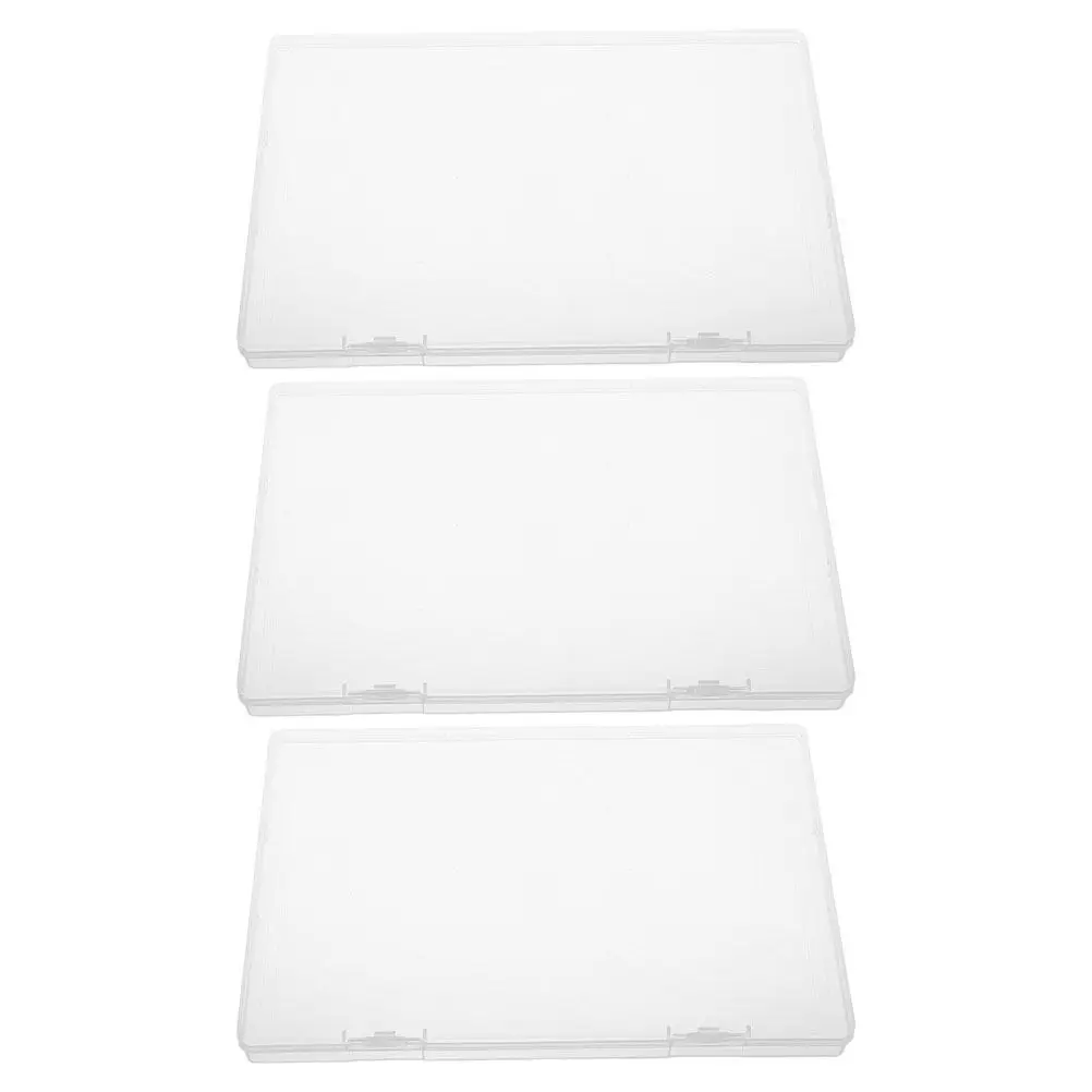 

3Pcs Plastic Birth Certificate Organizer Box Clear Document Storage Case Portable File Holder Paper Organizer A5 Storage Box