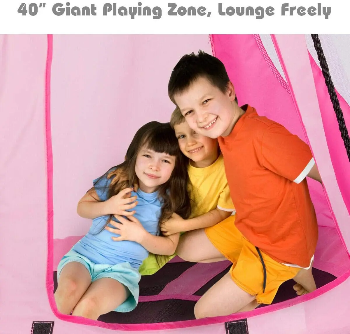 2 em 1 crianças destacável pendurado cadeira balanço tenda conjunto, rede ninho pod pendurado balanço assento para meninos/meninas, crianças ao ar livre indoor