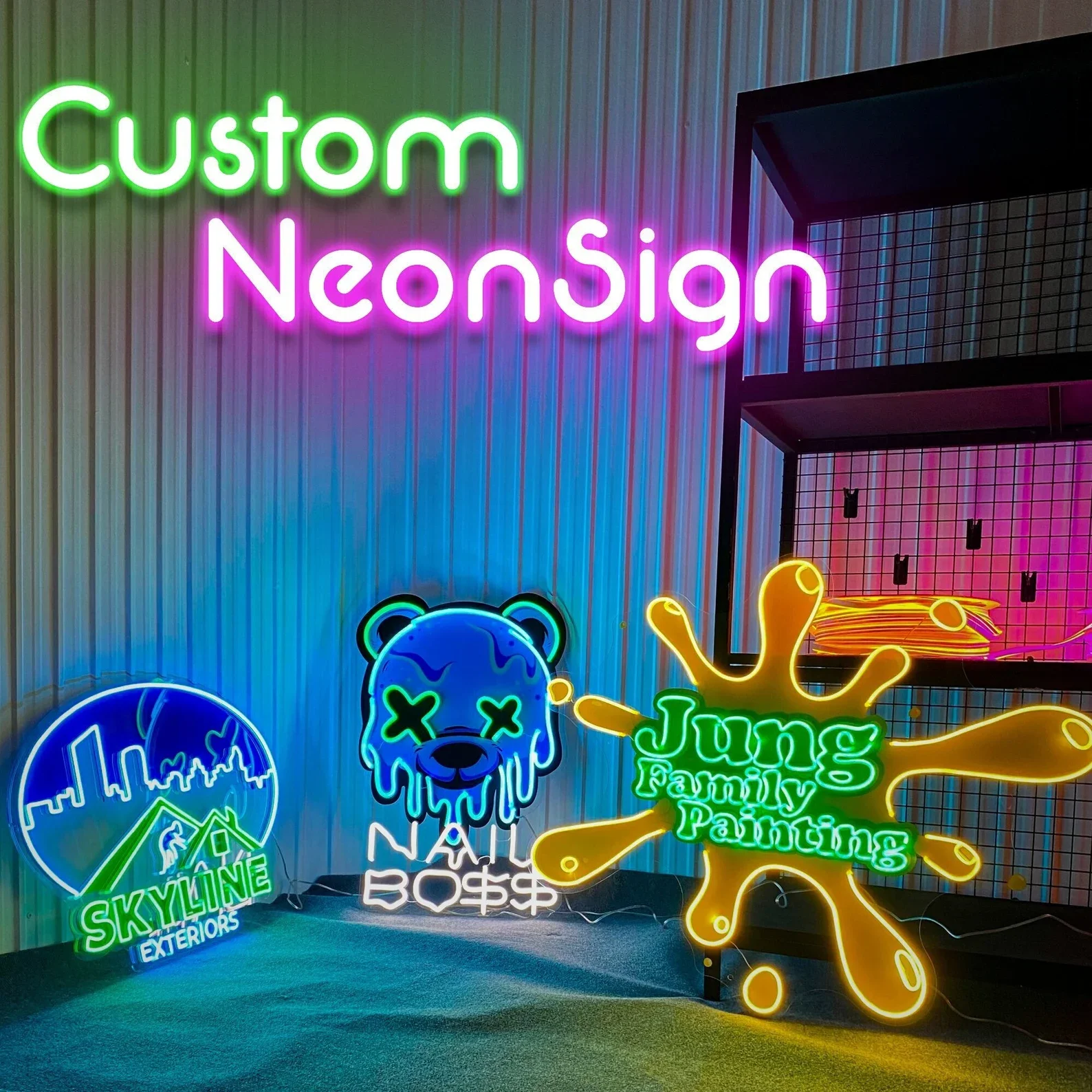 Imagem -06 - Acrílico Personalizado Flex Neon Sign Feliz Aniversário Luz Led Decoração do Quintal Presente Personalizado para Ela Festa