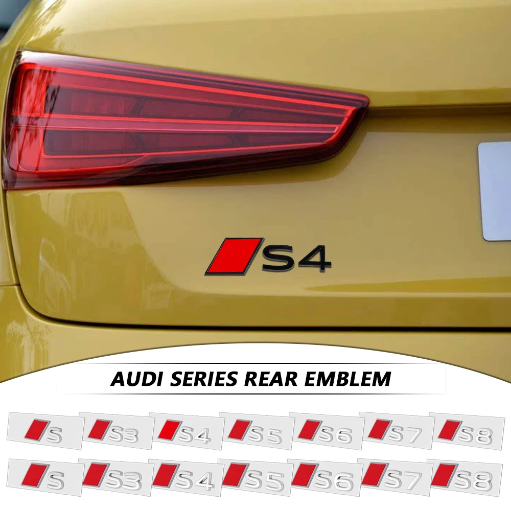 Für Audi A4 B8 B6 B9 B7 A3 8P 8V 8L A6 C7 C6 C5 Karosserie Heckklappe ABS-Emblem S3 S4 S5 S6 S7 S8 Aufkleber Dekor Zubehör – Detail 3