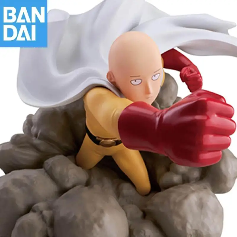 Original Bandai Namco Banpresto One Punch Man Saitama Anime Figure Model Collector Toy Gift Desktop Ornament New and Unopened