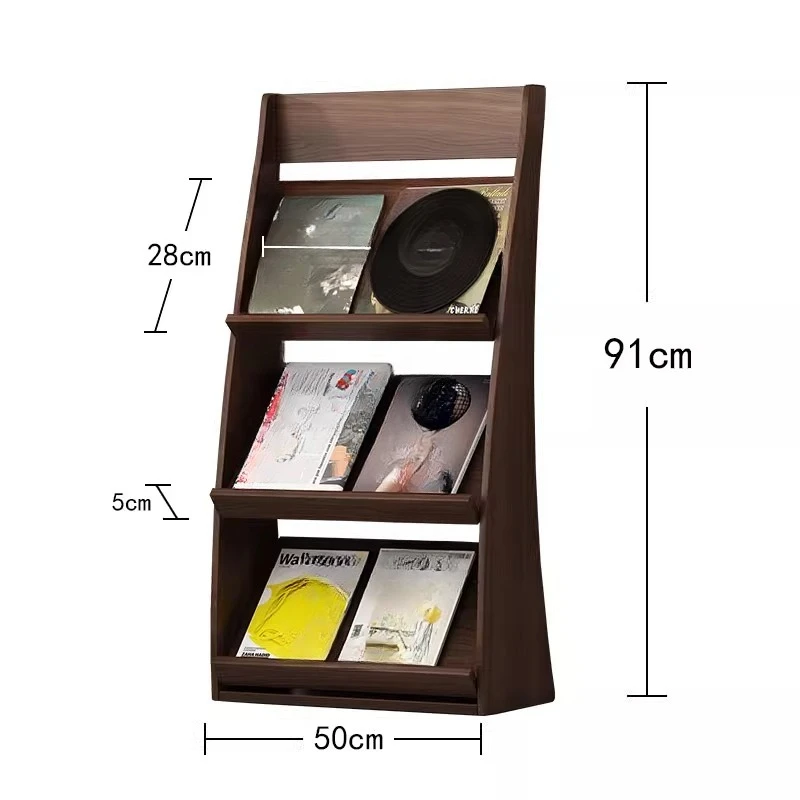 Magazine storage rack Floor-to-ceiling data Vertical flyer page display Folding journal rack Book newspaper rack