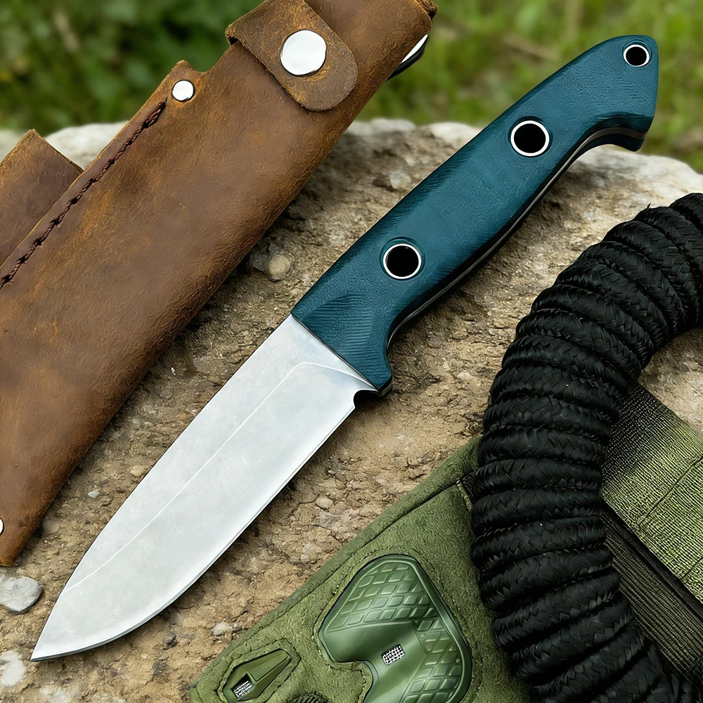162-ポケットアウトドア実用ストレートナイフ荒野冒険狩猟キャンプ釣りナイフデイリーカッタージャングルサバイバルツール